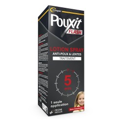 POUXIT FLASH - Shampoing Anti-Poux et Lentes - Traitement 5 minutes