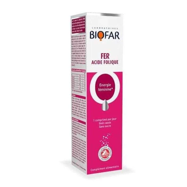 BIOFAR Fer Acide Folique - 20 Comprimés Effervescents