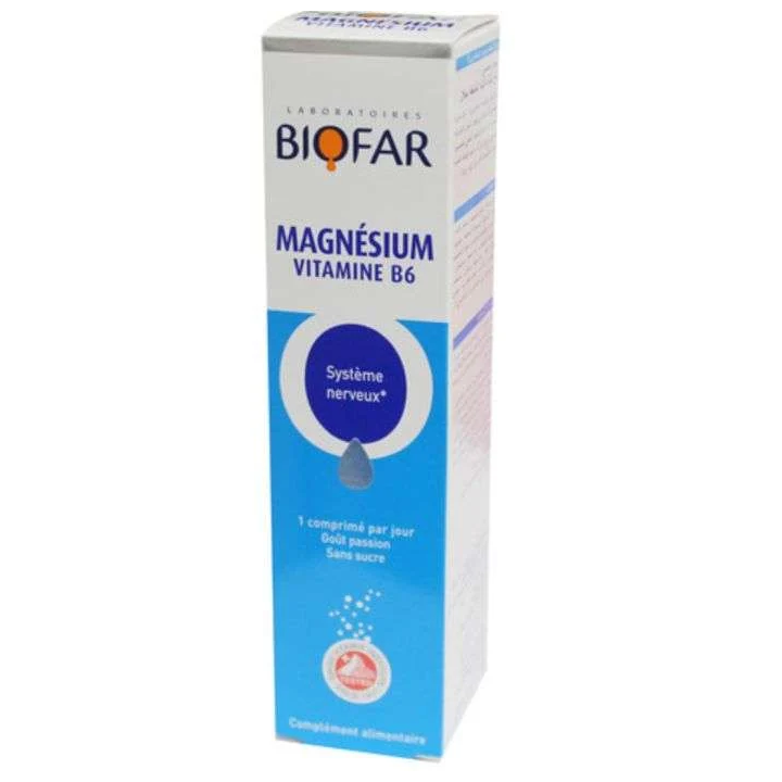 BIOFAR Magnésium Vitamine B6 - 20 Comprimés Effervescents