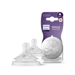 AVENT Natural Response Lot de 2 Tétines 6M+ Flux 6