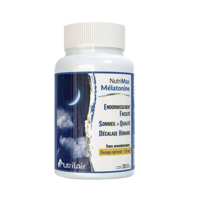 NUTRILAIR Nutrimax Mélatonine 1.9mg - 30 Gélules Végétales