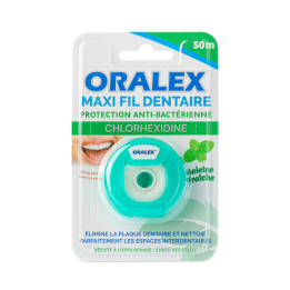 ORALEX Maxi Fil Dentaire Anti-Bactérien Chlorhexidine - 50m