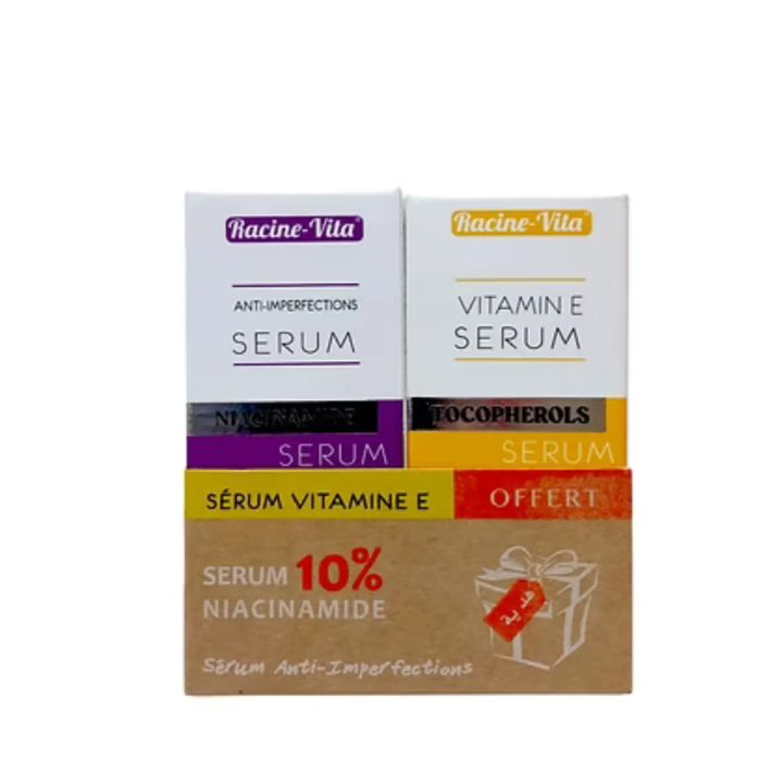 RACINE VITA Pack Niacinamide Sérum 10ml + Sérum Vitamine E 10ml Offert