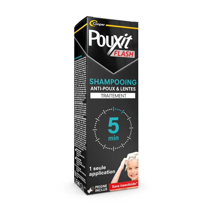 POUXIT Flash - Shampoing 2 en 1 Anti-Poux et Anti-Lentes 100ml