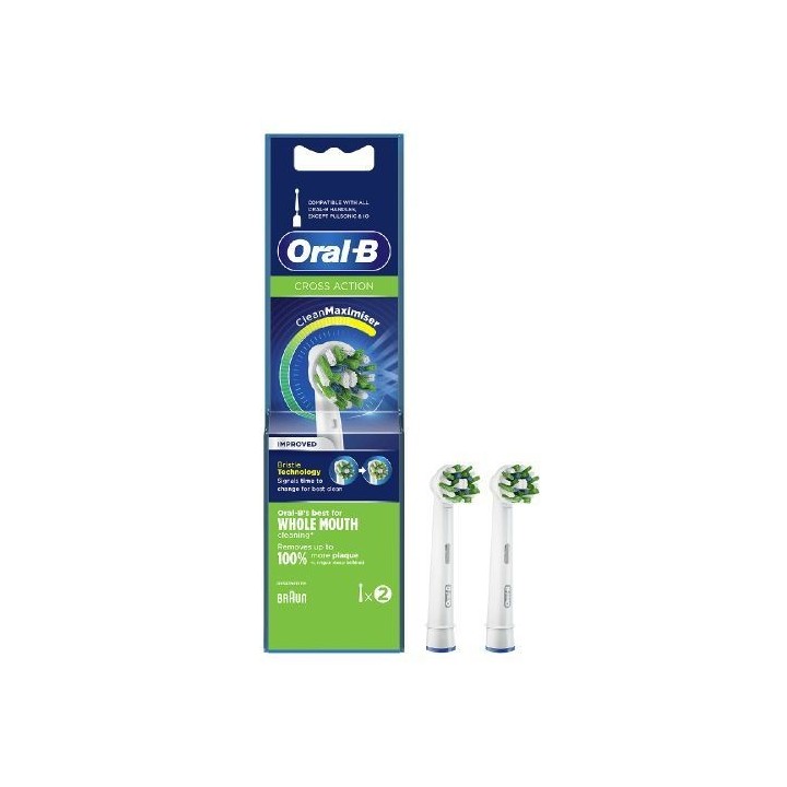 ORAL-B Brossettes de Recharge Cross Action - Pack de 2