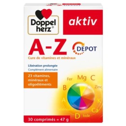 DOPPELHERZ Aktiv A-Z Multivitamines & Minéraux - 30 Comprimés