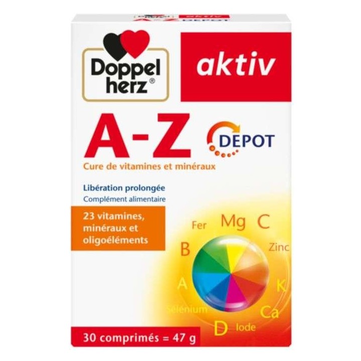 DOPPELHERZ Aktiv A-Z Multivitamines & Minéraux - 30 Comprimés