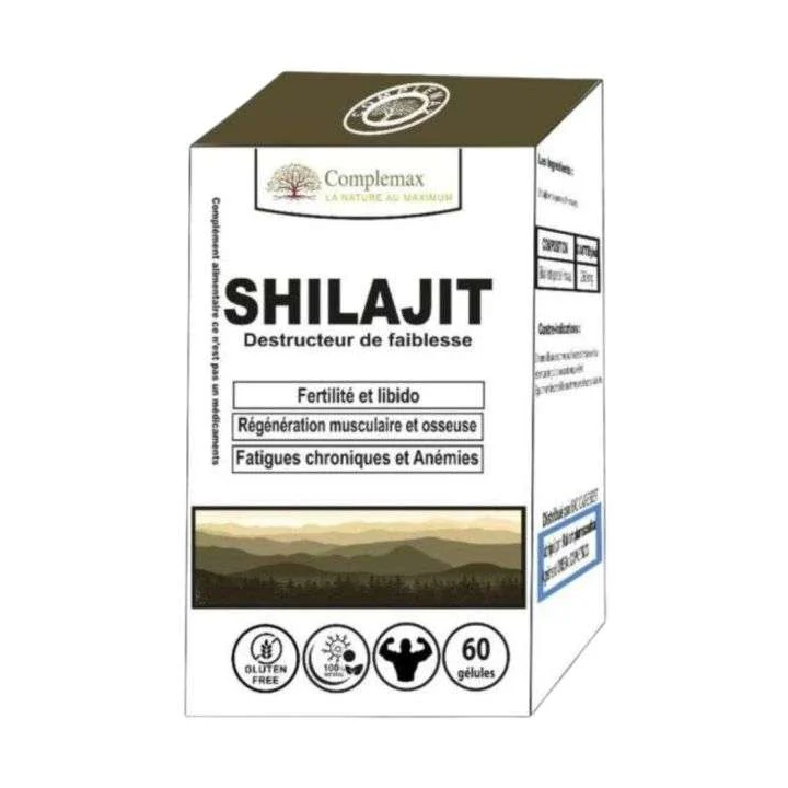 COMPLEMAX Shilajit Extrait Concentré Vitalité & Énergie - Boîte de 60 Gélules