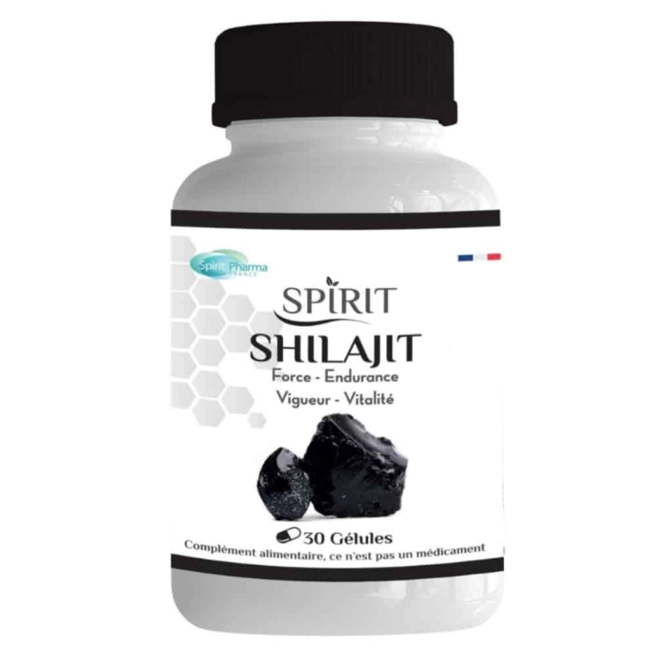 SPIRIT PHARMA Shilajit Force Endurance Vigueur & Vitalité - Boîte de 30 Gélules