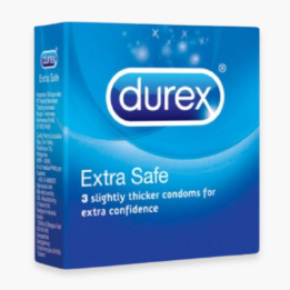 DUREX Préservatifs Extra Safe Épais & Extra Lubrifiés - Boîte de 3