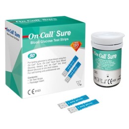 ON CALL SURE Bandelettes de Test de Glycémie - Boite de 50 Unités
