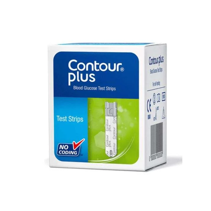CONTOUR PLUS Bandelettes de Test de Glycémie - Boîte de 50 Unités