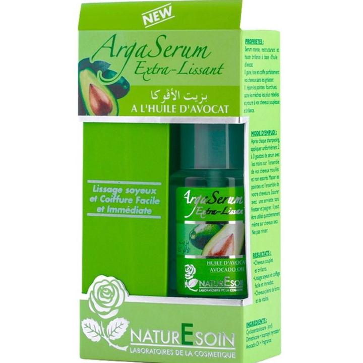 NATURESOIN ArgaSérum Huile d'Avocat - Sérum Capillaire & Cutané 50ml
