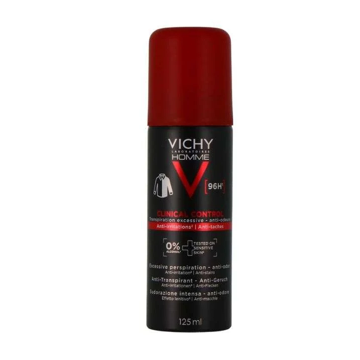 VICHY HOMME Clinical Control Deodorant Anti-Transpirant 96H - Spray 125ml