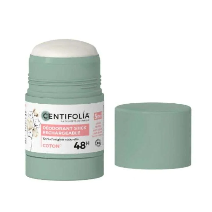 CENTIFOLIA Déodorant Stick 48H Rechargeable Fleur de Coton - Stick 50g