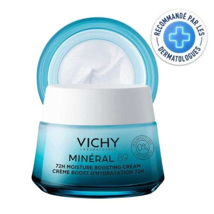 VICHY Minéral 89 Crème Boost d'Hydratation 72H Textures Légère - 50ml