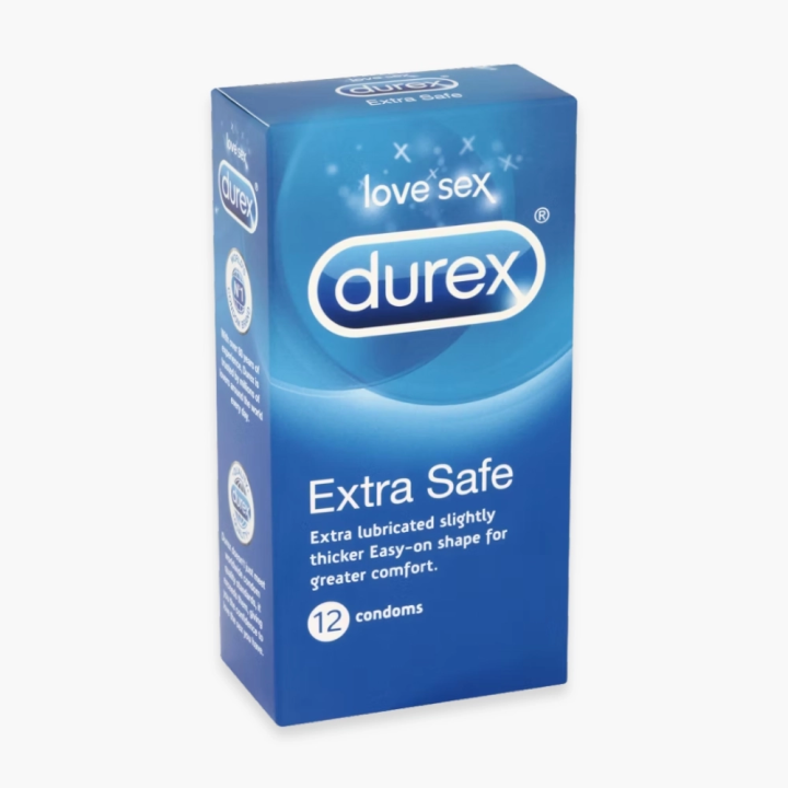 Durex Extra Safe Préservatifs Épais et Sur-Lubrifiés - Boîte de 12