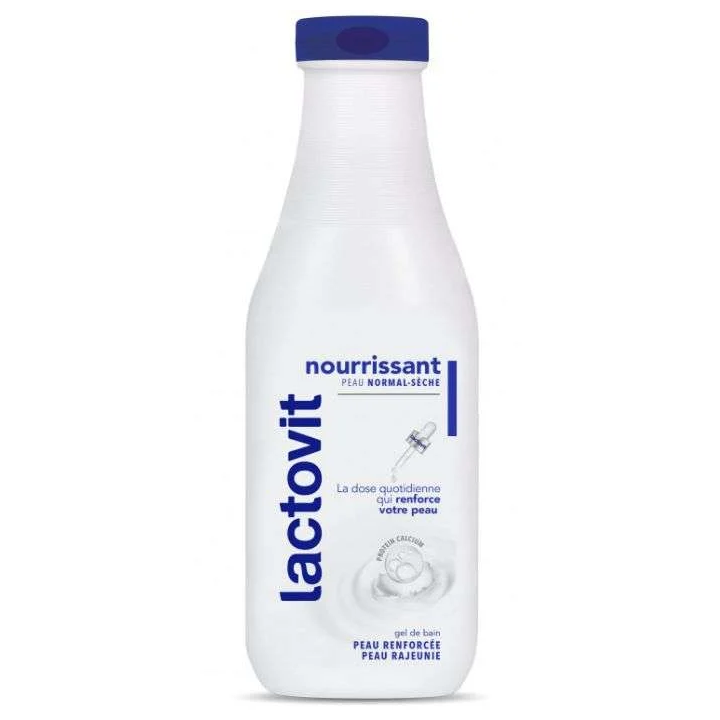 LACTOVIT Gel de Bain & Douche Nourrissant à la Lait lactoserum & Protein Calcium - 600ml