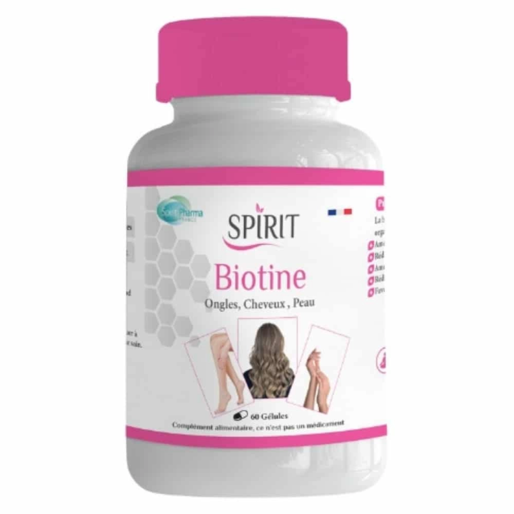SPIRIT PHARMA Biotine Ongles, Cheveux & Peau - 60 Gélules