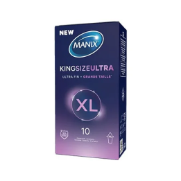 Manix King Size Ultra Préservatifs Grande Taille - Boîte de 10