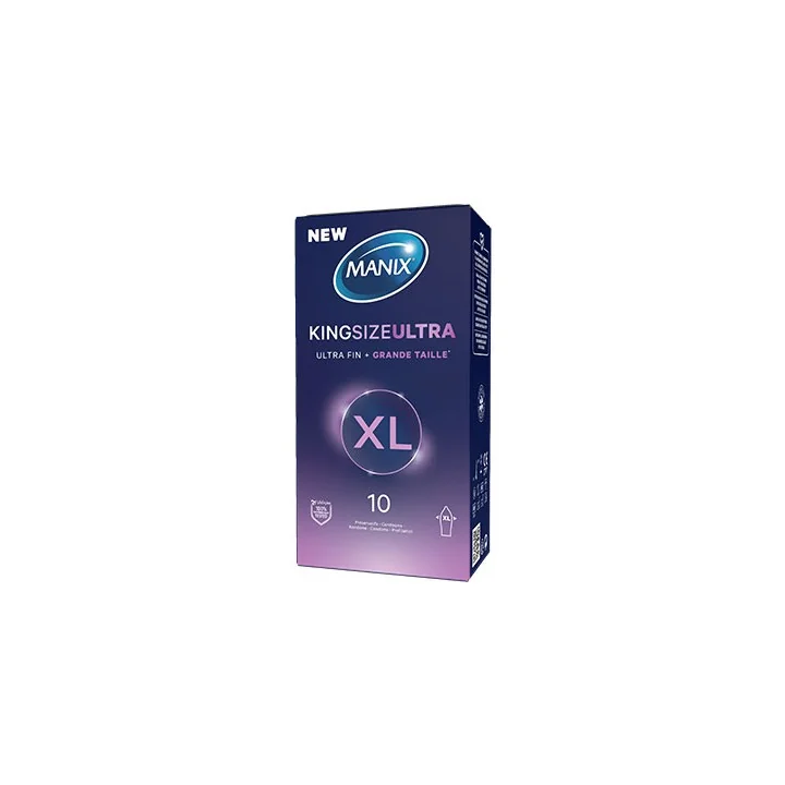 Manix King Size Ultra Préservatifs Grande Taille - Boîte de 10