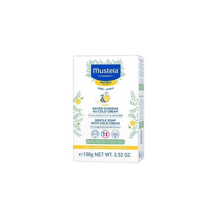 MUSTELA Savon Surgras au Cold Cream Nutri-Protecteur – Pain de 100g