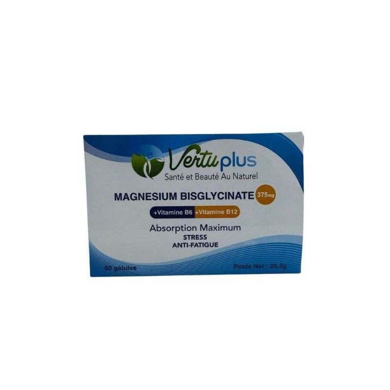 VERTUPLUS MAGNESIUM BISGLYCINATE 375MG 60 GELULES