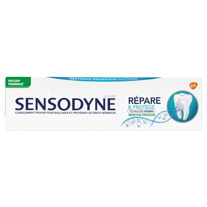 SENSODYNE Dentifrice Répare & Protège Fraîcheur Menthe - 75ml