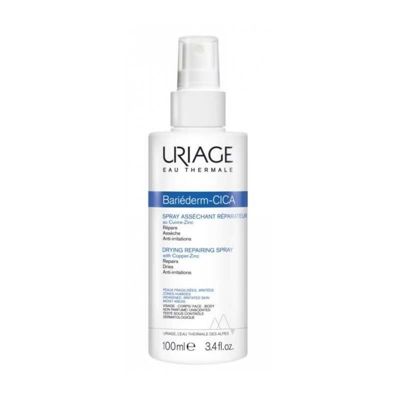 URIAGE BARIEDERM CICA SPRAY SPRAY ASSÉCHANT RÉPARATEUR AU CU-ZN 100 ML