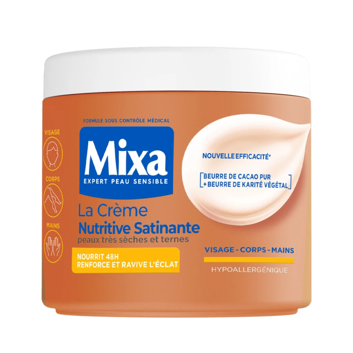 MIXA Crème Nutritive Satinante Huile de Rose & Beurre de Karité - 400ml