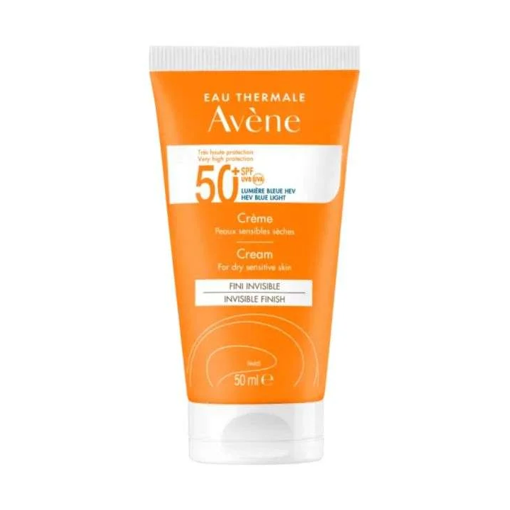 Avène Crème Solaire Fini Invisible SPF 50+ Peaux Sensibles Sèches - 50ml