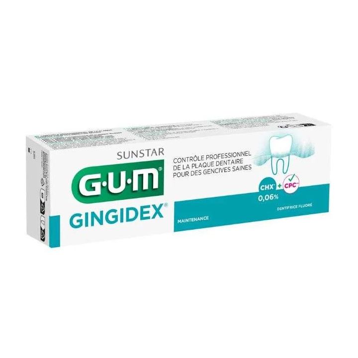 GUM Gingidex Dentifrice Gel Protection Gencives - 75ml (Réf. 1755)