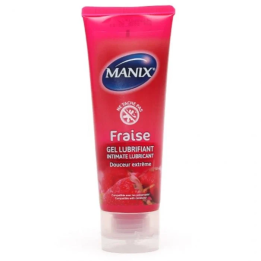 MANIX Gel Lubrifiant Douceur Extrême Parfum Fraise Gourmande - 80ml