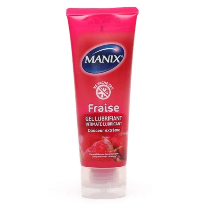 MANIX Gel Lubrifiant Douceur Extrême Parfum Fraise Gourmande - 80ml
