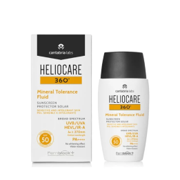 Cantabria Labs Heliocare 360° Mineral Tolerance Fluid SPF50+ Écran Solaire Minéral - 50ml