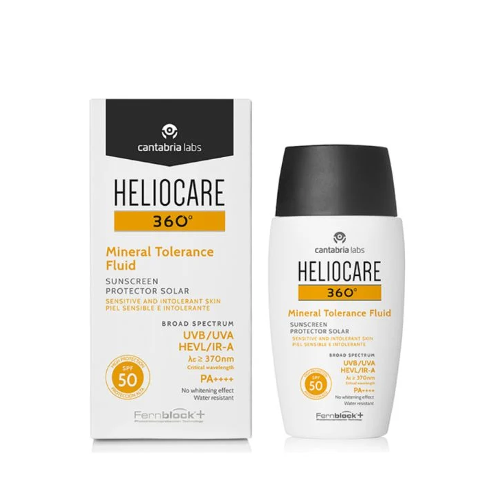 Cantabria Labs Heliocare 360° Mineral Tolerance Fluid SPF50+ Écran Solaire Minéral - 50ml