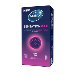MANIX Sensation Max Préservatifs Ultra-Fins Effet Peau Contre Peau - Boîte de 10