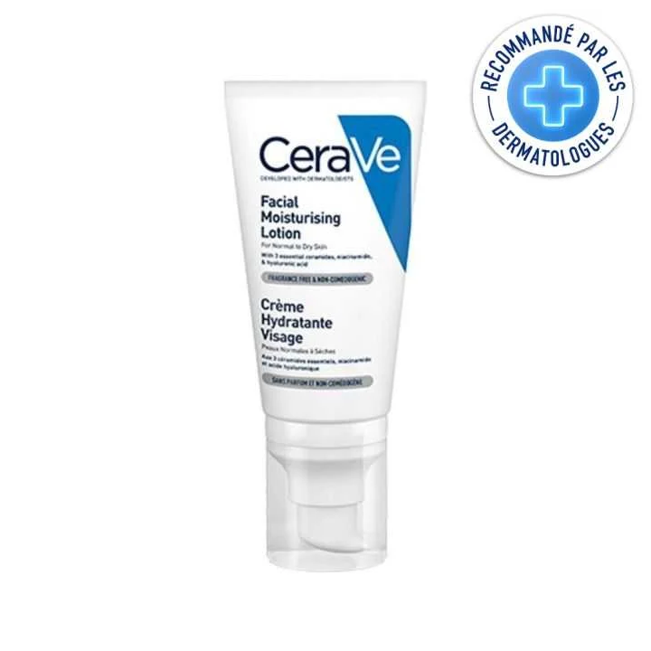 CeraVe Crème Hydratante Visage Peaux Normales à Sèches - 52ml