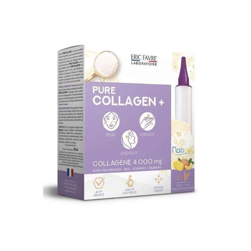 ERIC FAVRE PURE COLLAGEN+ 4000 MG 10 SHOT PEACH LEMON FLAVOUR