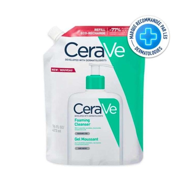 CERAVE Gel Moussant Nettoyant Purifiant Éco-Recharge - 473ml