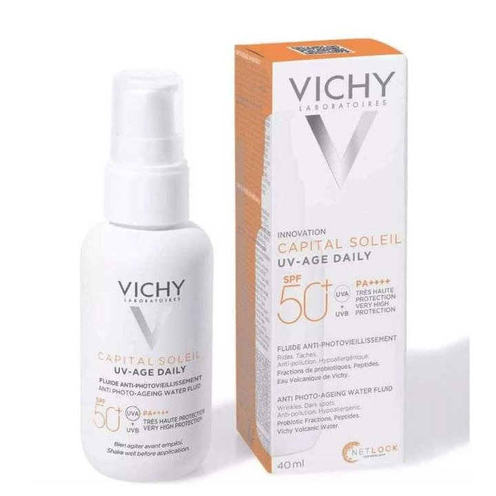 VICHY Capital Soleil UV-Age Daily SPF 50+ Fluide Photoprotecteur Anti-Âge - 40ml