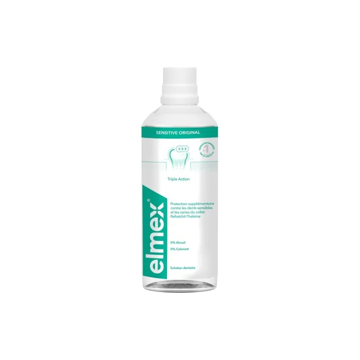 ELMEX Bain de Bouche Sensitive Protection Dents Sensibles & Collets Dénudés - 400ml