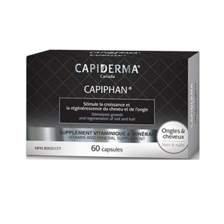 CAPIDERMA Capiphan Vitamines Cheveux & Ongles Anti-Chute - 60 Capsules