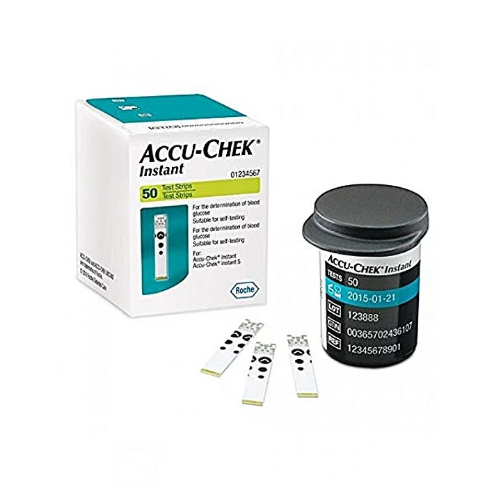 ACCU-CHEK Instant Bandelettes Réactives Test Glycémie - Boîte de 50