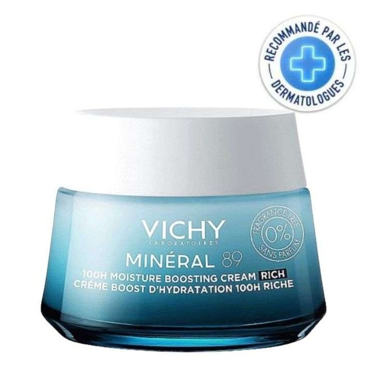 VICHY Minéral 89 Crème Boost d'Hydratation 100H Riche - 50ml
