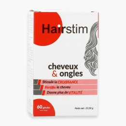 HAIRSTIM Cheveux et Ongles Anti-Chute & Croissance Fortifiante - 60 Gélules