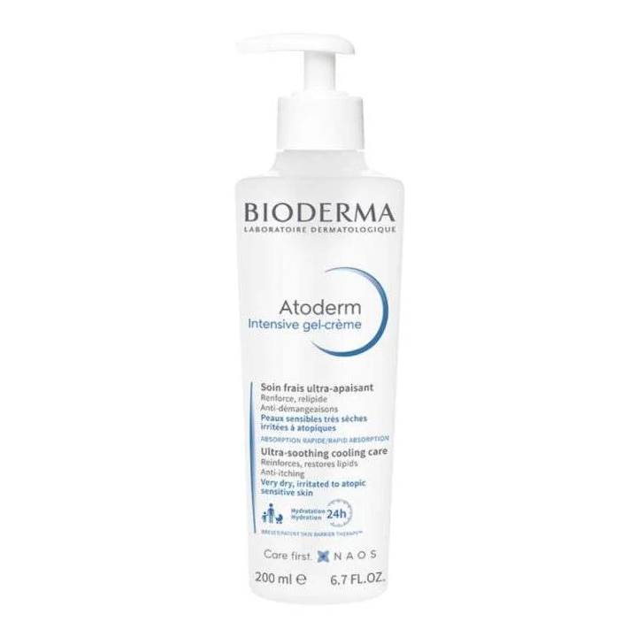 BIODERMA Atoderm Intensive Gel-Crème Soin Frais Ultra-Apaisant Anti-Démangeaisons - 200ml