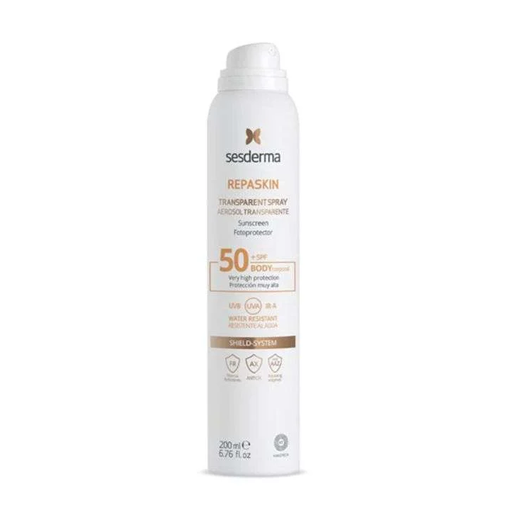 SESDERMA Repaskin Spray Corps Transparent SPF 50+ Réparateur - 200ml