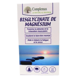 COMPLEMAX Bisglycinate de Magnésium (Détente, Anti-Stress & Muscles) - 60 Gélules