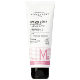 NOVEXPERT (Mg) Magnésium Masque Détox à la Crème d'Argile Rose - 75ml
